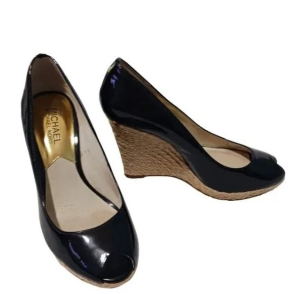 Michael Kors Black Espadrille Wedges - Picture 4 of 11